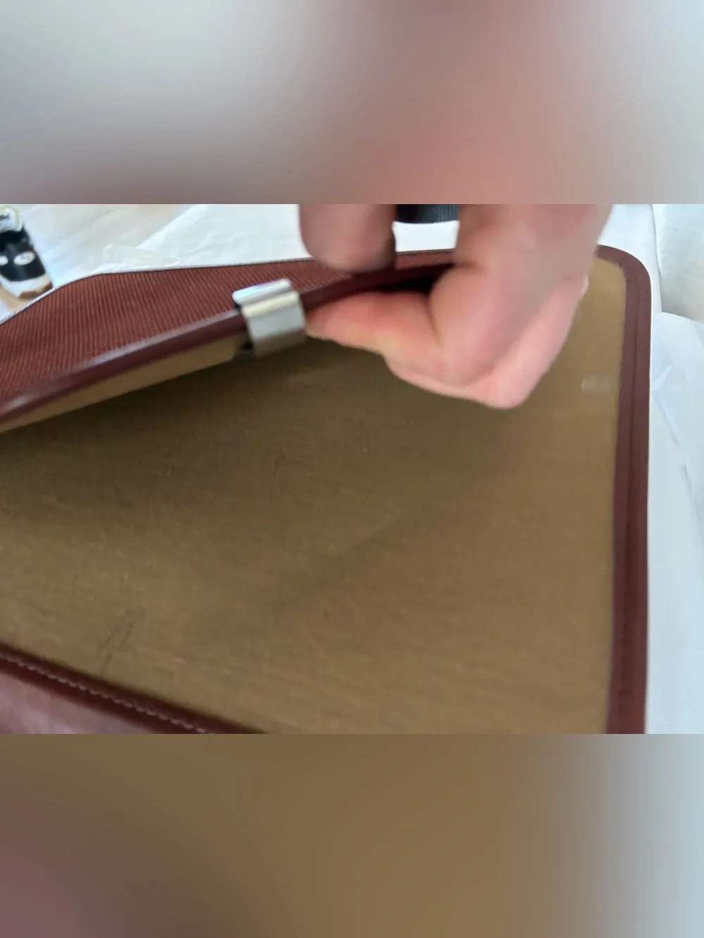 Vintage 70's/80's Leather Legal Size Portfolio PadFolio Case - Brown
